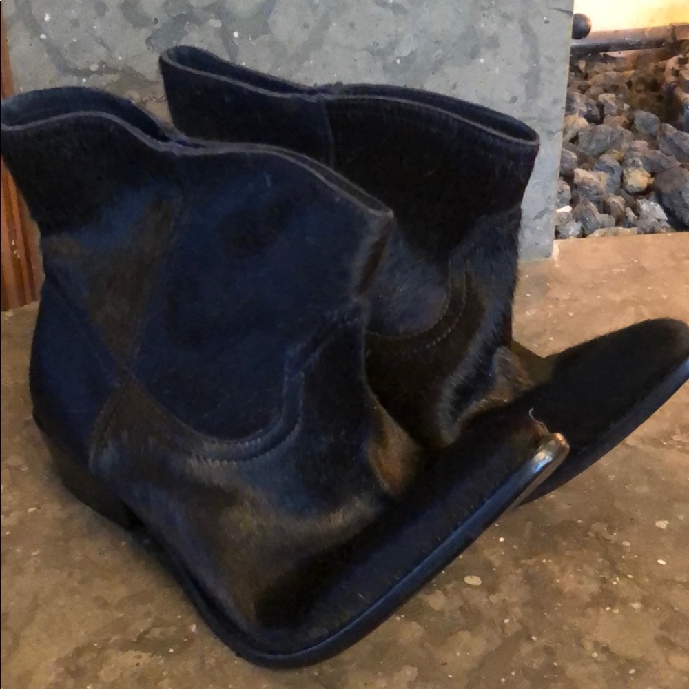 Le rebel Black cowhide one teaspoon  ankle boots